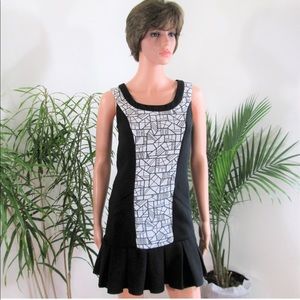 Target black white color block mini dress